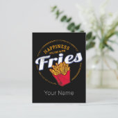 Friteschips Snack aardappel of friet Feestdagenkaart (Staand voorkant)