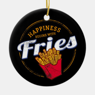 Friteschips Snack  aardappel of friet Keramisch Ornament