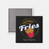 Friteschips Snack aardappel of friet Magneet (Voorkant / Achterkant)