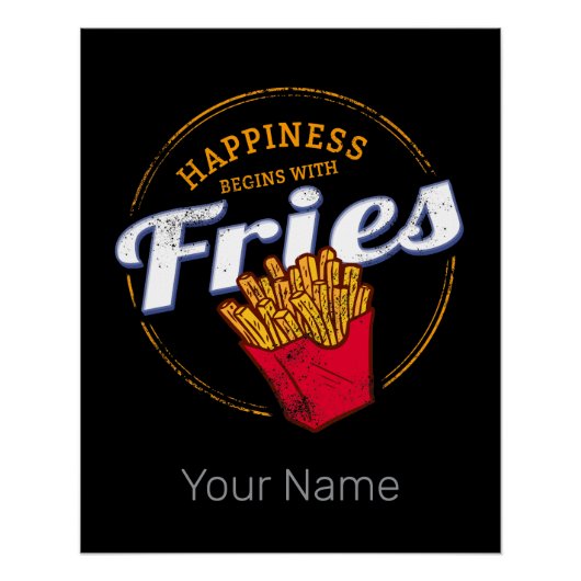 Friteschips Snack aardappel of friet Perfect Poster (Voorkant)