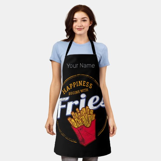 Friteschips Snack  aardappel of friet Schort (Gedragen)