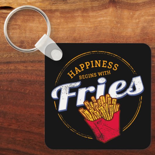 Friteschips Snack aardappel of friet Sleutelhanger (Voorkant)