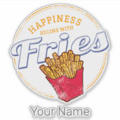 Friteschips Snack aardappel of friet Sticker (Voorkant)