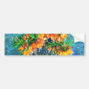 Fritillaries in een Fine Art. van het Koper Vase Bumpersticker