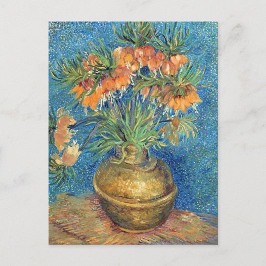 Fritillaries in een koperen vaas Van Gogh Briefkaart (Voorkant)