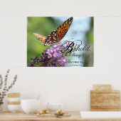 Fritillary Butterfly Flowers New Creation Poster (Keuken)