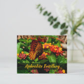 Fritillary Butterfly Lantana Flowers Fotografisch Briefkaart (Staand voorkant)