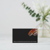 Fritillary Butterfly Wings Business Card Template Visitekaartje (Staand voorkant)