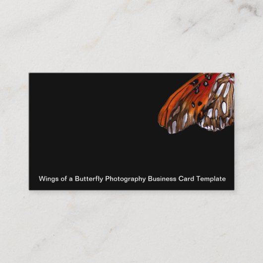 Fritillary Butterfly Wings Business Card Template Visitekaartje (Voorkant)
