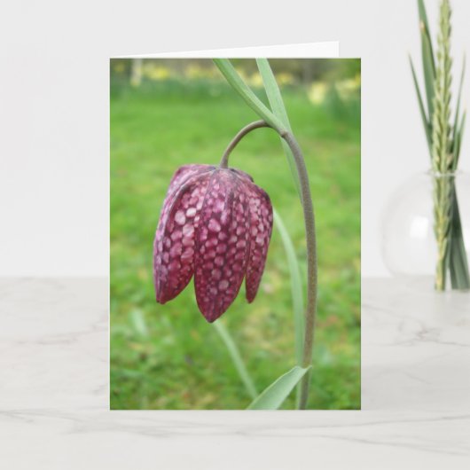Fritillary Flower Note Kaart (Voorkant)