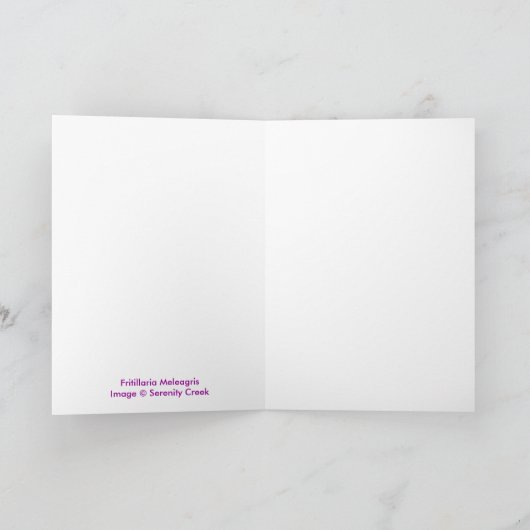 Fritillary Flower Note Kaart (Binnen)