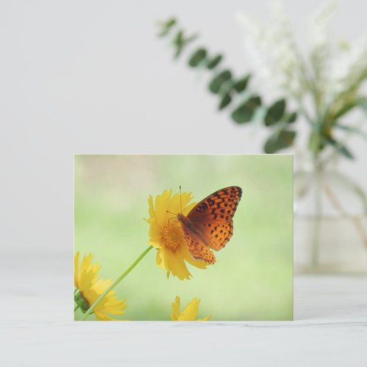 Fritillary Fun - Butterfly Briefkaart (Staand voorkant)