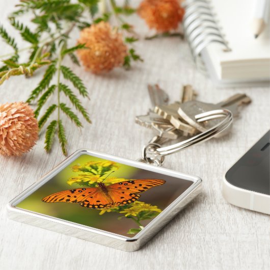 Fritillary Gulf Butterfly Gifts and Apparel Sleutelhanger (Zijkant)