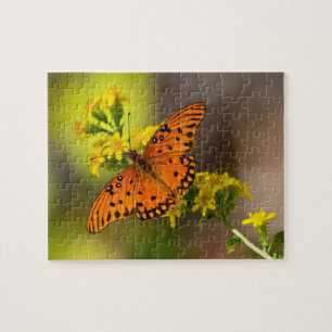Fritillary Gulf Butterfly Jigzaag Puzzle Legpuzzel