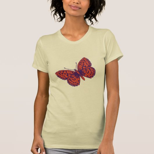 Fritillary vlinder grafisch geïnkt t-shirt (Voorkant)