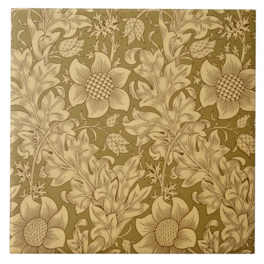 'Fritillary' wallpaper design, 1885 Tegeltje (Voorkant)