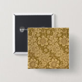 'Fritillary' wallpaper design, 1885 Vierkante Button 5,1 Cm (Voorkant /achterkant)