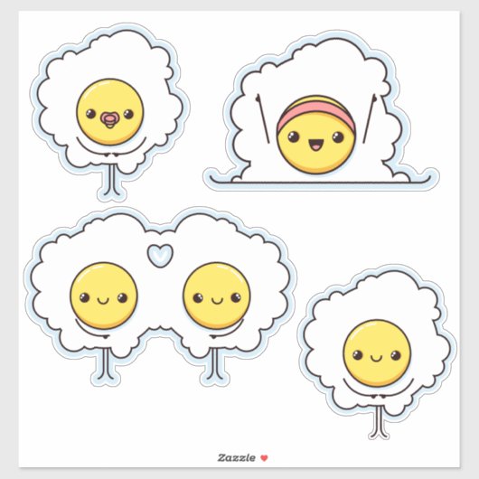 Fritte gefrituurde eitjes sticker (Vel)