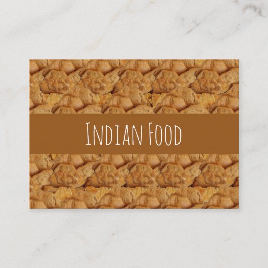Fritten van fruit uit India Visitekaartje (Voorkant)