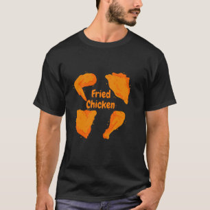 Frituur Kip Set Been Dijs Vleugel Grappige Kip Lie T-shirt