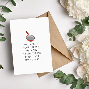Frituurpan Funny Birthday Kaart