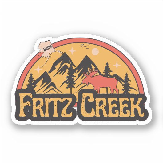 Fritz Creek, Alaska Sticker (Voorkant)