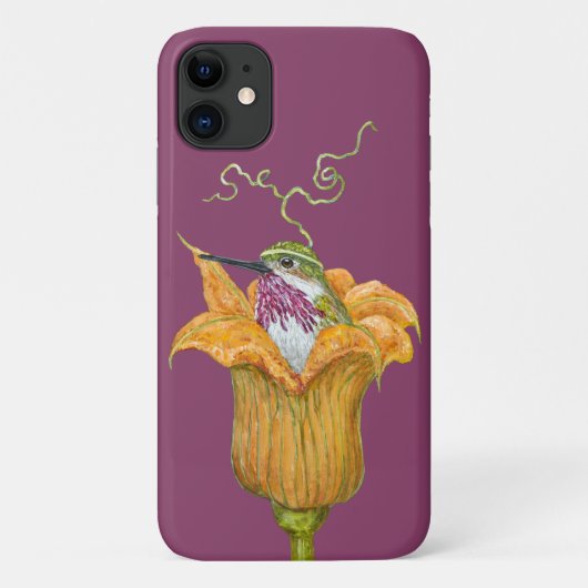 Fritz, de calliope hummingbird iPhone case (Achterkant)