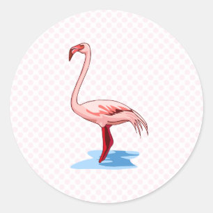 Fritz Flamingo Ronde Sticker