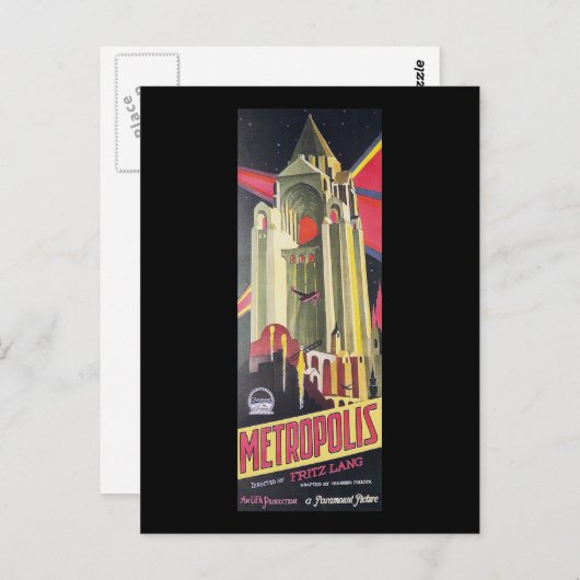 Fritz Lang Metropolis Briefkaart (Voorkant / Achterkant)