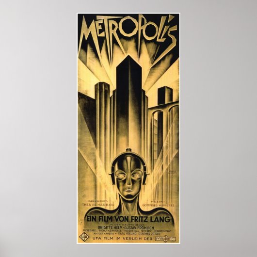 Fritz Lang Metropolis Poster (Voorkant)