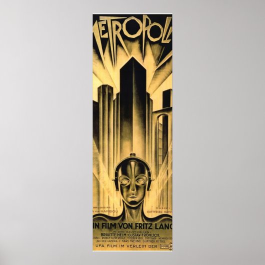 Fritz Lang Metropolis Poster (Voorkant)