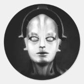 Fritz Lang's Maschinenmensch Ronde Sticker (Voorkant)