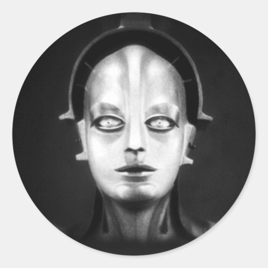 Fritz Lang's Maschinenmensch Ronde Sticker (Voorkant)