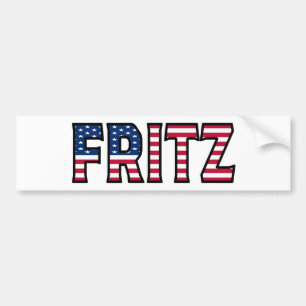 Fritz Naam Voornaam USA Sticker Autosticker Auto S