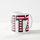 Fritz Name Vorname USA styled Tasse Kaffeetasse Koffiemok (Voorkant rechts)