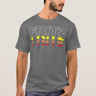 Fritz voornaam grappig vintage zonsondergang Fritz T-shirt