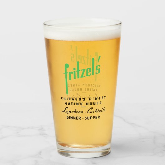 Fritzel's Restaurant, State & Lake, Chicago, Veren Glas (Voorkant gevuld)
