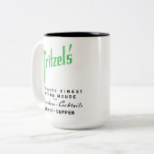 Fritzel's Restaurant, State & Lake, Chicago, Veren Tweekleurige Koffiemok (Voorkant links)