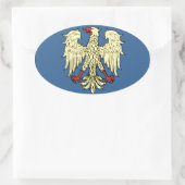 Friuli-Venezia Giulia (Italië) Vlag Ovale Sticker (Tas)