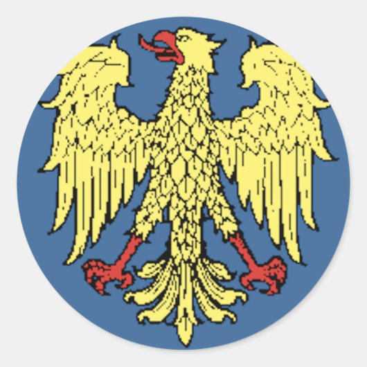 Friuli-Venezia Giulia (Italië) Vlag Ronde Sticker (Voorkant)
