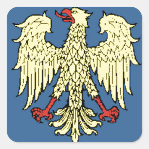 Friuli-Venezia Giulia (Italië) Vlag Vierkante Sticker