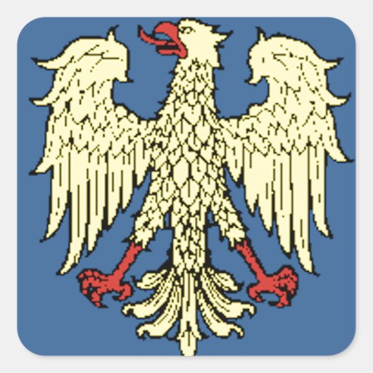 Friuli-Venezia Giulia (Italië) Vlag Vierkante Sticker (Voorkant)