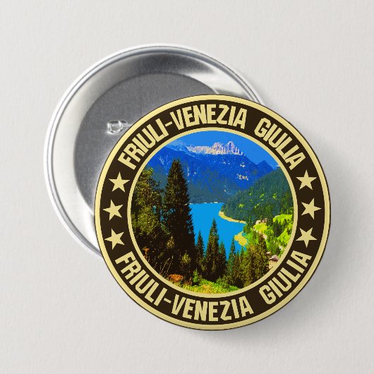 Friuli-Venezia Giulia Ronde Button 7,6 Cm (Voorkant /achterkant)