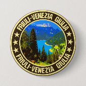 Friuli-Venezia Giulia Ronde Button 7,6 Cm (Voorkant)