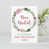 Friuliaanse vrolijke kerst, op maat feestdagenkaart (Staand voorkant)