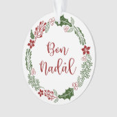 Friulian Merry kerst Wreath, Bon Nadâl Ornament (voorkant)
