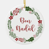 Friulian Merry Kerstmis, Bon Nadâl Keramisch Ornament (Voorkant)