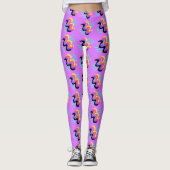 Frivolous Blue Finger Paint Pattern Leggings (Voorkant)