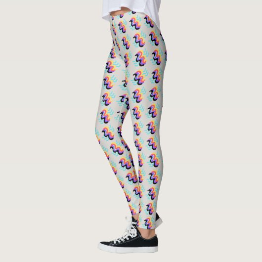 Frivolous Timberwolf White Finger Paint Pattern Leggings (Links)