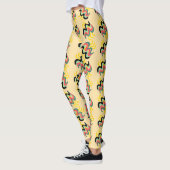 Frivool geel beige vingerverfpatroon leggings (Links)